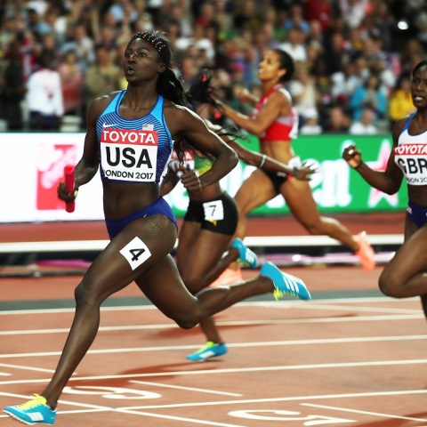 H Tόρι Μπάουι τερμάτισε πρώτη στην σκυταλοδρομία 4χ100 στο Παγκόσμιο Πρωτάθλημα Στίβου του 2017