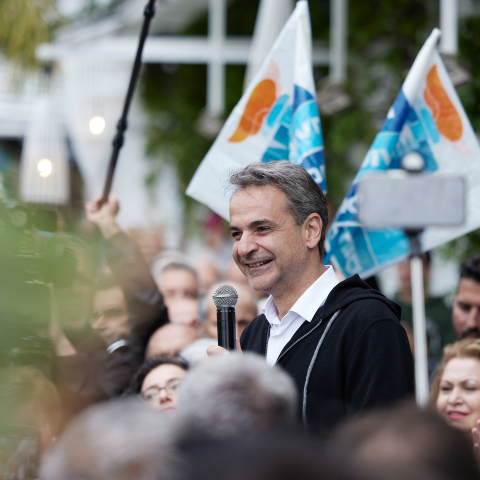 Ο Κυριάκος Μητσοτάκης στο Αργοστόλι