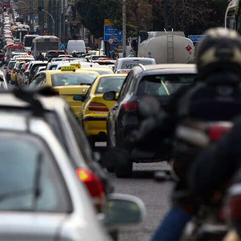 Μποτιλιάρισμα στους δρόμους της Αθήνας