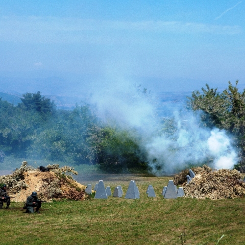 Αναπαράσταση της μάχης του οχυρού Ρούπελ
