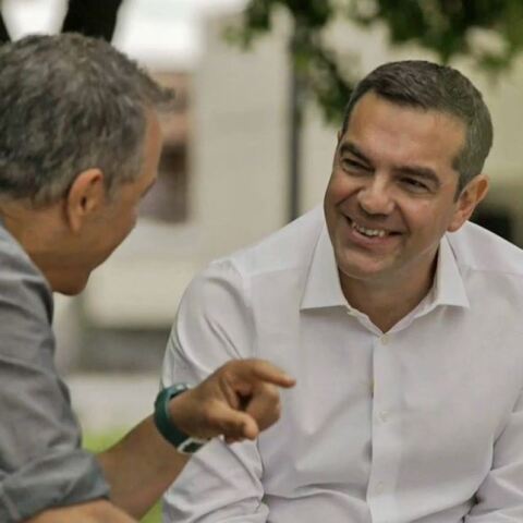 Ο Αλέξης Τσίπρας στον Σταύρο Θεοδωράκη