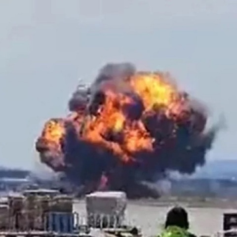 Ισπανία: Βίντεο από συντριβή μαχητικού αεροσκάφους στη Σαραγόσα 