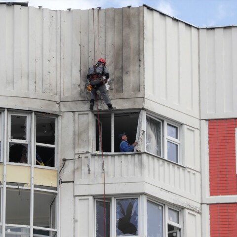Χτύπημα με drone στη Μόσχα @MAXIM SHIPENKOV/ EPA