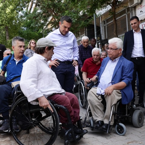 Εκλογές 2023 - Ο Αλέξης Τσίπρας στη συνάντηση με τον Πανελλήνιο Σύλλογο Παραπληγικών