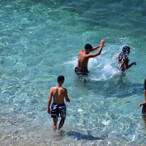 Εικόνες από παραλία στην Αργολίδα
