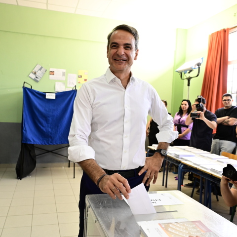 Ο Κυριάκος Μητσοτάκης άσκησε το εκλογικό του δικαίωμα