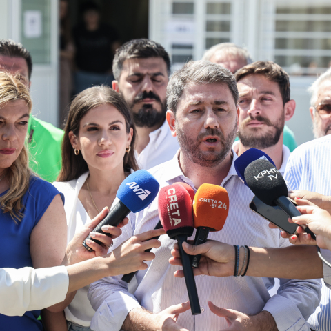 Ο Νίκος Ανδρουλάκης αφού ψήφισε