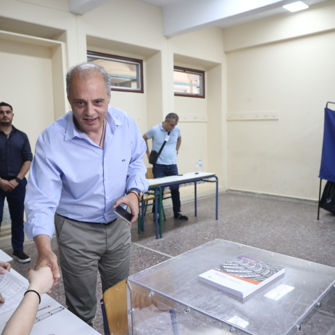 Ο Κυριάκος Βελόπουλος στην κάλπη