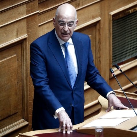 Ο Νίκος Δένδιας στις προγραμματικές δηλώσεις της κυβέρνησης © ΣΩΤΗΡΗΣ ΔΗΜΗΤΡΟΠΟΥΛΟΣ/EUROKINISSI