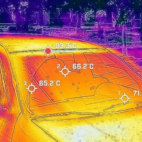Kαύσωνας Κλέων: Θερμικές κάμερες κατέγραψαν 84 βαθμούς σε αυτοκίνητα
