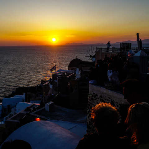 Ηλιοβασίλεμα στη Σαντορίνη