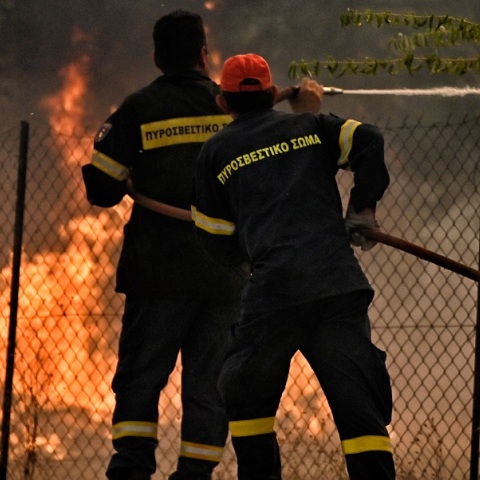 Φωτιά στη Βοιωτία: Ανθρώπινο τοίχος να μην περάσει στην Πάρνηθα