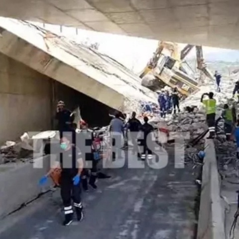 Πάτρα: Έπεσε τμήμα γέφυρας - Δύο νεκροί