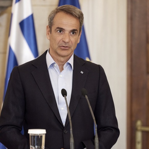 Ο Κυριάκος Μητσοτάκης σε δηλώσεις μετά τη σύσκεψη για την οπαδική βία