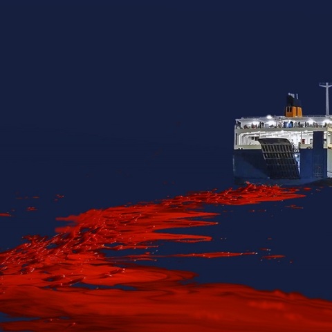 Το σκίτσο του Αρκά για την υπόθεση του Blue Horizon