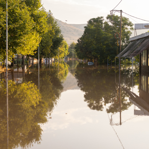Πλημμυρισμένα σπίτια στην Πηνειάδα Τρικάλων
