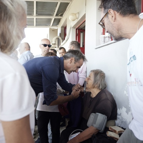 Ο Κυριάκος Μητσοτάκης στην Καρδίτσα