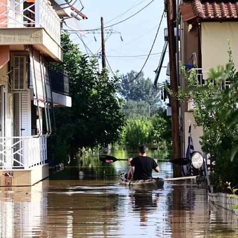 Κακοκαιρία Daniel - Λάρισα: Μήνυμα 112 για έξι περιοχές