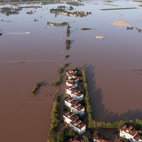 Πλημμυρισμένες εκτάσεις στη Γιάννουλη της Λάρισας