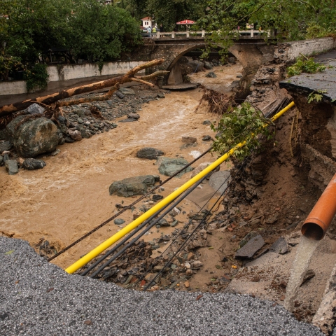 Προβλήματα στον Βόλο από την κακοκαιρία