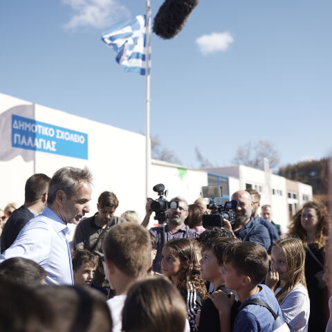 Στον αγιασμό στο Δημοτικό Σχολείο Παλαγίας Έβρου ο πρωθυπουργός