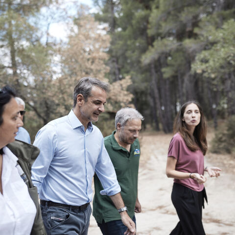 Ο Κυριάκος Μητσοτάκης στη Δαδιά