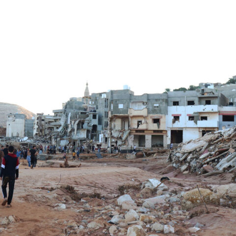 Καταστροφές στην πόλη Ντέρνα της Λιβύης από την κακοκαιρία Daniel