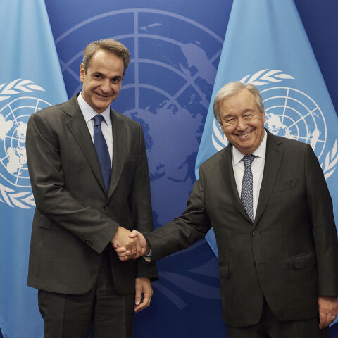 Συνάντηση Μητσοτάκη - Γκουτέρες