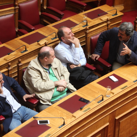 Ο Γιώργος Σταθάκης και ο Παύλος Πολάκης