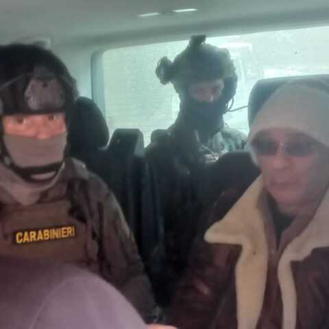 Στιγμιότυπο από τη σύλληψη του Ματέο Μεσίνα Ντενάρο