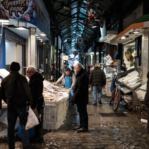 Η ψαραγορά στη Βαρβάκειο