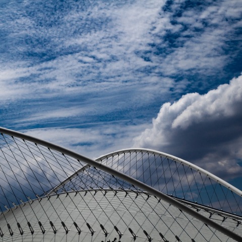 Το στέγαστρο Καλατράβα στο ΟΑΚΑ