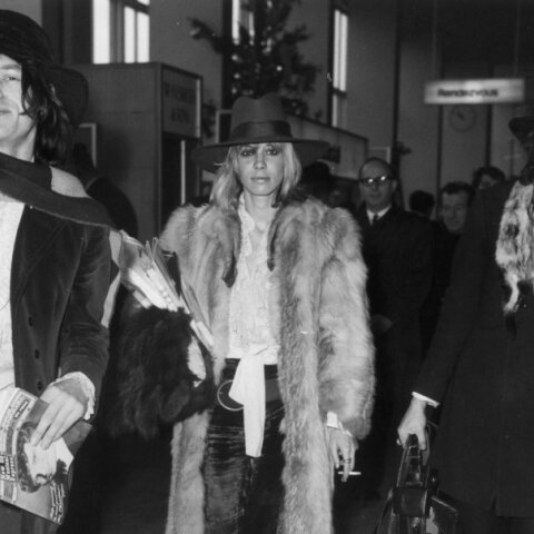 Η Ανίτα Πάλενμπεργκ με τους Μίκ Τζάγκερ και Κίθ Ρίτσαρντς 