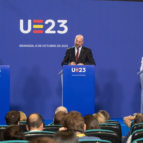 ΄Σάντσεθ, Μισέλ και φον ντερ Λάιεν σε κοινές δηλώσεις μετά την άτυπη σύνοδο στη Γρανάδα