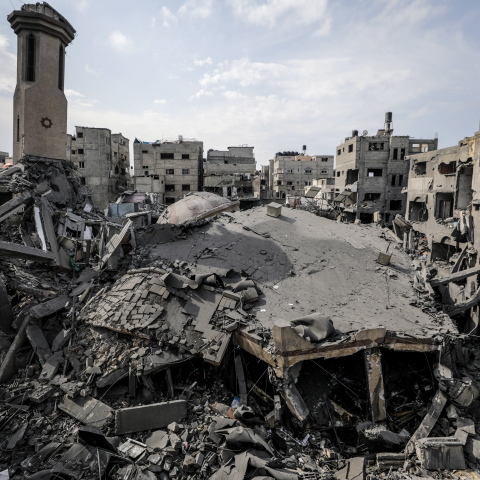 Κατεστραμμένο τέμενος στη Γάζα