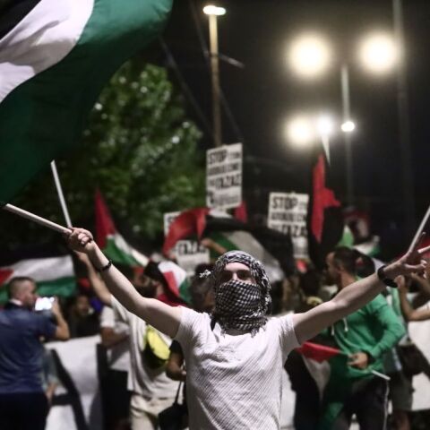 Στιγμιότυπο από την κινητοποίηση ©ΓΙΩΡΓΟΣ ΚΟΝΤΑΡΙΝΗΣ/EUROKINISSI