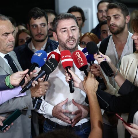 Για μεγάλη νίκη του ΠΑΣΟΚ στον β' γύρο των Αυτοδιοικητικών Εκλογών έκανε λόγο ο Νίκος Ανδρουλάκης ©ΒΑΣΙΛΗΣ ΡΕΜΠΑΠΗΣ/EUROKINISSI