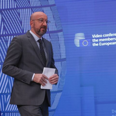 O πρόεδρος του Ευρωπαϊκού Συμβουλίου Σαρλ Μισέλ © EPA/OLIVIER HOSLET