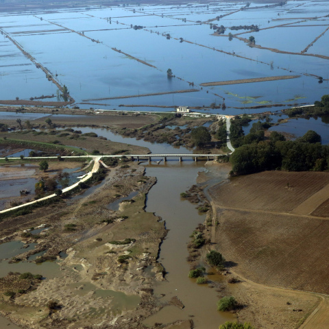 Πλημμυρισμένες περιοχές στη Θεσσαλία