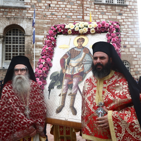 Λιτανεία της εικόνας του Αγίου Δημητρίου στη Θεσσαλονίκη