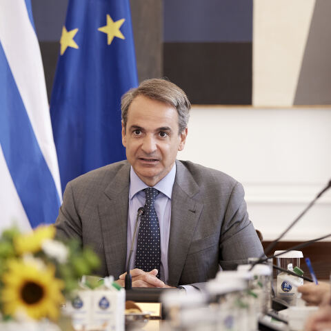 Ο Κυριάκος Μητσοτάκης στο υπουργικό συμβούλιο