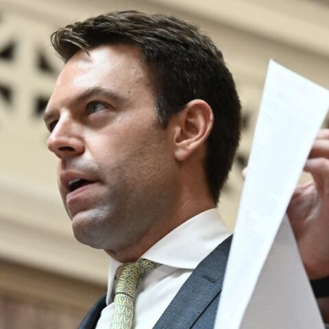 Ο Στέφανος Κασσελάκης κατά την ομιλία του στην ΚΟ του ΣΥΡΙΖΑ © ΤΑΤΙΑΝΑ ΜΠΟΛΑΡΗ/EUROKINISSI