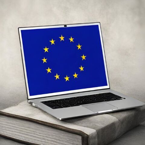 Laptop με τα αστέρια της Ε.Ε.