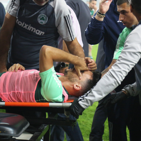 Ο τραυματισμός του Χουάνκαρ στο ντέρμπι Ολυμπιακός - ΠΑΟ