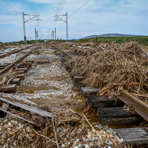 Καταστροφές στο σιδηροδρομικό δίκτυο από τις κακοκαιρίες του Σεπτεμβρίου