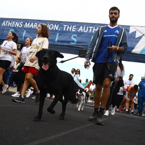 Στιγμιότυπο από το αγώνα των 5 χλμ στο πλαίσιο του 40ου Αυθεντικού Μαραθωνίου Αθήνας