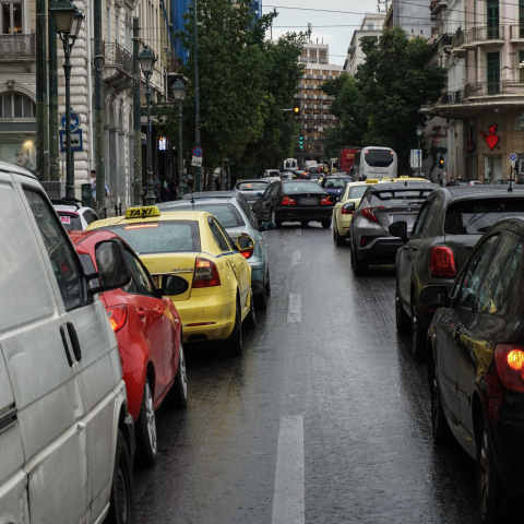 Κίνηση στο κέντρο της Αθήνας
