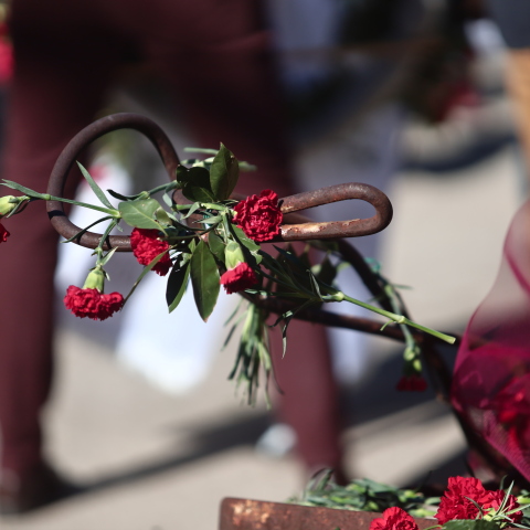 Στιγμιότυπο από τη φετινή επέτειο της Εξέγερσης του Πολυτεχνείου