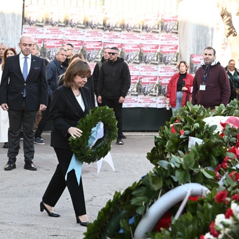 Η ΠτΔ, Κατερίνα Σακελλαροπούλου, στο Πολυτεχνείο