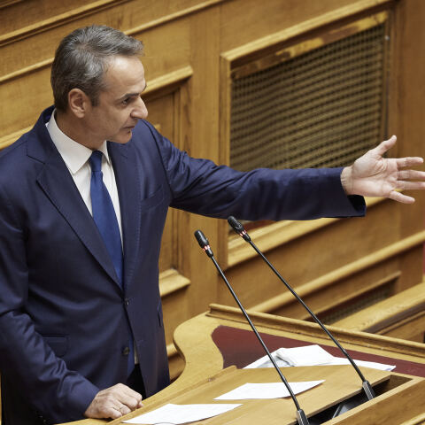 Ο Κυριάκος Μητσοτάκης στη Βουλή